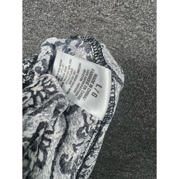 Aeropostale Jumpsuit Strapless Black White Aztec Paisley Straight Leg Womens L - Picture 4 of 8